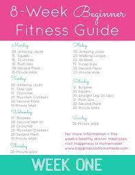 Beginner Fitness Jumpstart Week 1 Happiness Is Homemade Workout For Beginners Weekly Workout Plans Workout Guide