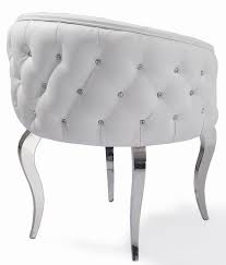 A modern approach to neoclassicism, allure finds inspiration in the forms and shapes of regency and louis xvi furnishings softened by subtle finishes on quartered white oak. White Faux Leather Chair With Bling Tufting And Silver Chrome Legs Faux Leather Chair White Faux Leather White Home Decor