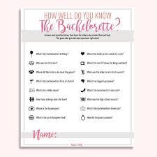 Have the dj or a wedding party member read the answers. Bachelorette Party Game Printable How Well Do You Know The Bachelorette Stag Hen