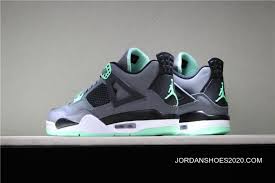Air Jordan 4 Retro Green Glow Dark Grey Green Glow Cement Grey Black 308497 033 2020 New Style Price 87 59 Jordan Shoes Outlet Air Jordans Jordan Shoes Retro Jordan 4