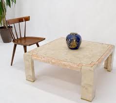 Bone inlay is a traditional craft that is passed down through generations of families. Tessellated Stone Brass Inlay Square Coffee Table Soho Treasures