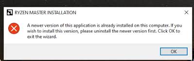 When attempting to reinstall it states that ryzen master installation is prohibited from installation. Ryzen Master Lasst Sich Nicht Installieren Zen Computerbase Forum