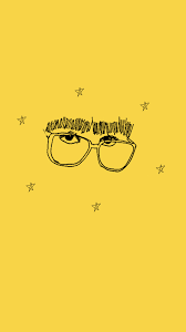 Glasses And Stars Yellow Wallpaper Yellow Aesthetic Rainbow Aesthetic