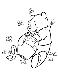 Drawing from winnie the pooh and the honey tree c 1966 disney. Pooh With Honey Pot Coloring Page Topcoloringpages Net