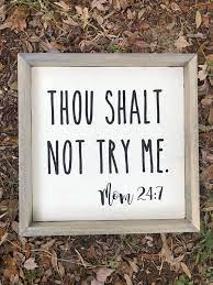 Maybe you would like to learn more about one of these? Thou Shalt Not Try Me Mom 24 7 Funny Farmhouse Sign Funny Signs Farmhouse Sign Farmhouse Decor Country House Decor Funny Signs Country Farmhouse Decor