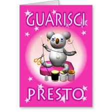 Italian Get Well Soon Quarisci Presto Tailor Card Zazzle Com Birthday Cards Cards Custom Greeting Cards