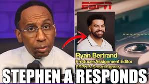 BREAKING* Stephen A Responds To Audio Leak Of ESPN Producer Ryan Bertrand  Calling Him ANGRY BLACKMAN