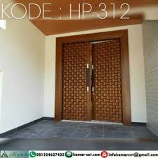Pintu rumah utama cantik untuk rumah minimalis. Pintu Kupu Tarung Anyaman Bambu Hp 312 Kayu Pintu Desain