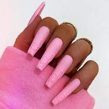 Joely Frain S Instagram Profile Post Erm Okay Embossed Dior I Think This Might Be My New Fave Dior N Dior Nails Long Acrylic Nails Pink Acrylic Nails