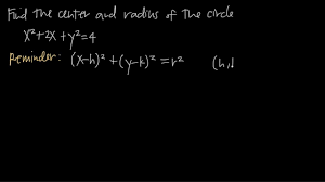A line segment from one point on the circle to another point on the circle that passes through the center is twice the radius in length. How To Find The Center And Radius Of A Circle Kristakingmath Youtube
