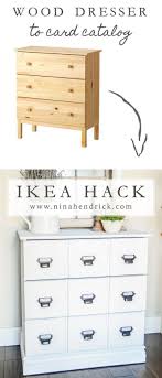 Diy Wood Dresser Card Catalog Ikea Hack Tutorial Ikea Diy Bedroom Furniture Makeover Furniture Diy