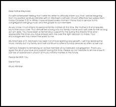 At the top of the letterhead particularly at the header, the name of the church is displayed in the most elegant and stylish way giving a perfect recognition to the letterhead about the institute to. Church Resignation Letter Example Letter Samples Templates