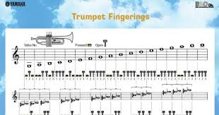 Music Lessons Trumpet Lessons Trumpet Fingering Chart For