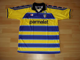 1999/00, third round , 2nd leg. Parma Home Football Shirt 1999 2000