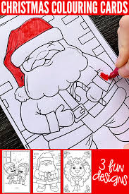 Pc users have the option of printing these images on blank card stock or top loadable inkjet paper. Free Printable Christmas Colouring Cards For Kids Childhood 101