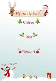 Menu De Noel A Imprimer Menu De Noel Cartes De Menu Menu A Imprimer