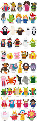 5 Marionetas De Dedo Elegir 5 Marionetas De Dedo Y El Color De Su Bolso Felt Puppets Finger Puppets Felt Toys