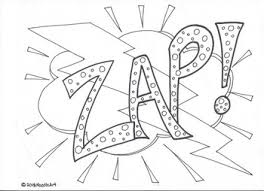 Comic book character coloring pages. Comic Book Superhero Sound Effect Coloring Pages By Noodlzart Tpt