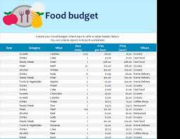 Check spelling or type a new query. Food Budget Excel