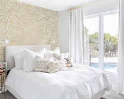 Image of Metallic accents wallpaper for girls' bedroom