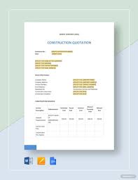 Do you know what to include in your cover letter? Construction Quotation Template Pdf Word Apple Pages Google Docs Quotations Quotation Sample Construction Quotes