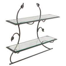 Pipe wall shelf is the ultimate unique and modern way to add some storage space and accents to your home. Wrought Iron Wall Shelf Towel Bar Leaf Wall Shelf Towel Bar