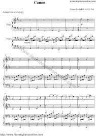 Canon In D Partitura Piano Download Johann Pachelbel Canon In D Duet 4 Hands Sheet Music Page 1 Piano Sheet Music Free Sheet Music Piano Sheet Music