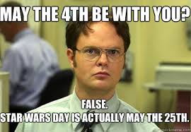 Not only does may bring flowers and sunshine but it also ushers it's a pun, play on words, using a common saying, may the force be with you in the star wars films and using the date may 4th, or may the fourth to. The Best May The Fourth Memes Out There To Celebrate May The 4th