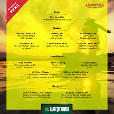 It S Not Just A Menu It S A Thai Menu You Just Cannot Help But Drool Over It Visit Your Nearest New Delhi N Thai Chicken Soup Barbeque Nation Food Festival