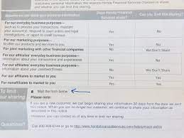 Follow these steps and connect with a live person from honda. Jonathan Mugan On Twitter If You Want Honda Financial Services To Not Share Your Information For Nonaffiliates To Market To You You Have To Mail In A Form Like With A Stamp