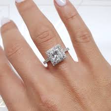Real halo princess cut diamond engagement ring white gold 2.33 ct si2 47150163. The Patricia Engagement Ring 2 5 Carat Princess Cut E Vs2 Halo Diamo Best Brilliance