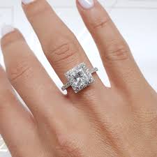 Real halo princess cut diamond engagement ring white gold 2.33 ct si2 47150163. The Patricia Engagement Ring 2 5 Carat Princess Cut E Vs2 Halo Diamo Best Brilliance
