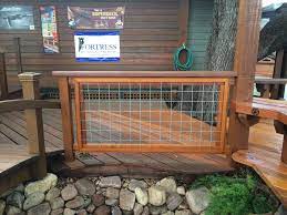 Image Of How To Build Hog Wire Fence Panels Wire Deck Railing Deck Railings Deck Railing Design
