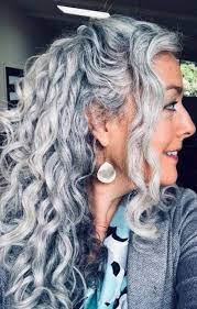48 Cool Grey Hair Ideas For 2019 That Look Futuristic Grey Curly Hair Grey Hair Inspiration Long Gray Hair