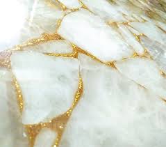 Quality gold quartz stone with free worldwide shipping on aliexpress. White Quartz With Golden Sparkle Semi Precious Stone Quartz Slab For Sale
