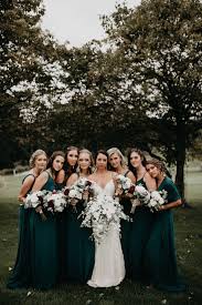 Www Rachelrowland Com Www Instagram Com Rachelrowlandphotography Country Club Forest Green Bridesmaid Dresses Green Bridesmaid Dresses Western Wedding Dresses