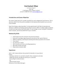 beauty advisor cv sample tips and