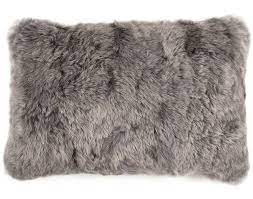 Zippered pillowcases can cover and protect the pillows from being dirty. Lambskin Cushion Silver Grey Long Haired 35 X 55 Cm Kuhfelle Online