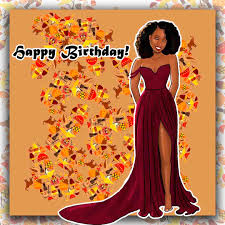 Happy Birthday Greetings eCard : Elegant Black Woman
