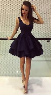 A Line Deep V Neck Short Black Satin Homecoming Dress With Ruffles Satin Homecoming Dress Black Homecoming Dress Mini Homecoming Dresses