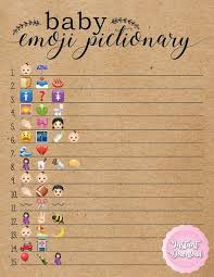 Baby Shower Emoji Pictionary Baby Shower Pictionary Emoji Pictionary Baby Shower Games Rustic Baby Showe Mit Bildern Babyparty Spiele Babyparty Geschenke Fur Babyparty