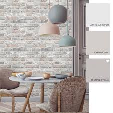 Brickwork and stonework flooring interior rock old pattern clean concrete grid uneven bricks design stack. Battersea Brick Wall Effect Wallpaper In Pastel I Love Wallpaper