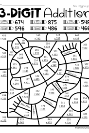 Repetition is the way to learn best when it comes to math and 3rd grade is no different. 3 Digit Addition Winter Themed Color By Code Math Coloring Worksheets Math Coloring Math Addition Worksheets
