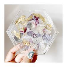 21cm / 8.3in holds 2 litres of liquid. Hydrangea Flowers Ink And Gold Leaf Hexagon Resin Jewellery Trinket Tray Botanical Real Flower Resin Jewellery