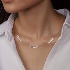 Sterling silver name necklace, personalized jewelry, custom name jewelry, personalized gift, mothers day gift, gift for mom, gifts lenapersonalized 5 out of 5 stars (3,483) sale price $11.96 $ 11.96 $ 29.90 original price $29.90 (60% off. Amazon Com Personalized Choker Name Necklace Sterling Silver Custom Double Name Pendant Charm Jewelry Gift For Women Bridesmaid Handmade