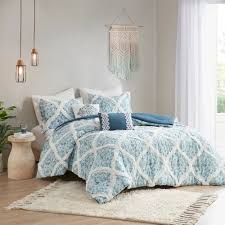 The penny reversible down alternative comforter mini set is a. Madison Park Ailey Teal 5 Piece Cotton Comforter Set With Chenille Trim Overstock 33167917