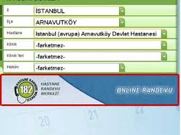 Arnavutkoy Devlet Hastanesi Yeni Online Randevu Sistemi