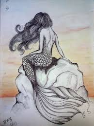 Black And White Mermaid Drawing Boredom Mermaid Drawings Mermaid Sketch Black And White Art Drawing