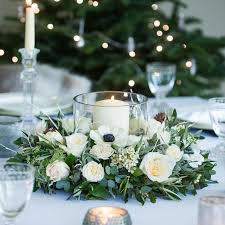 Nordic Table Wreath Greenery Wedding Centerpieces Wedding Candles Table Green Wedding Centerpieces