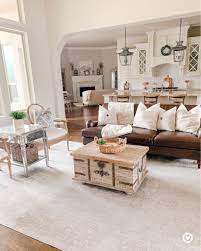 Mini Home Tour A Poised Perspective Brown Leather Couch Living Room Leather Couches Living Room Farm House Living Room